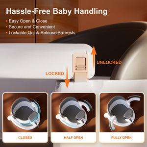 Little Baby Baby Bath Seat for Babies Non-Slip Infant Bathtub Chair with Suction Cups