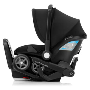 Evenflo® Shyft™ DualRide™ Infant Car Seat - Stroller Combo with Carryall Storage Beaufort Black
