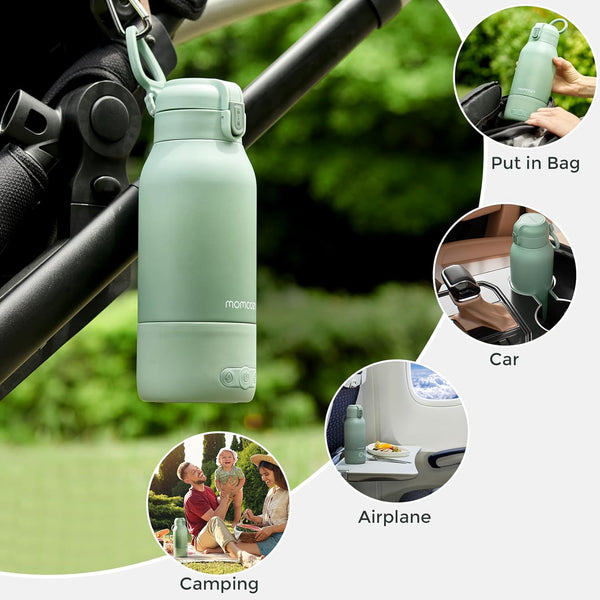 Momcozy Portable Bottle Warmer for Breast Milk & Formula – 17 oz Rechargeable Baby Bottle Warmer