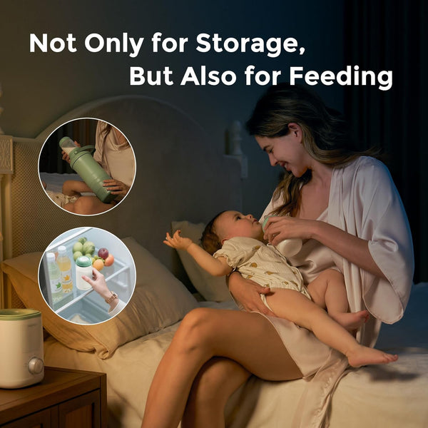 Momcozy Natural Baby Bottle, Wide-Neck, BPA Free Breast Milk Container