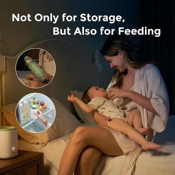 Momcozy Natural Baby Bottle, Wide-Neck, BPA Free Breast Milk Container