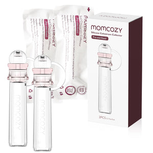 Momcozy Reusable Colostrum Collector - 100% Food-Grade Silicone Storage & Feeding Kit