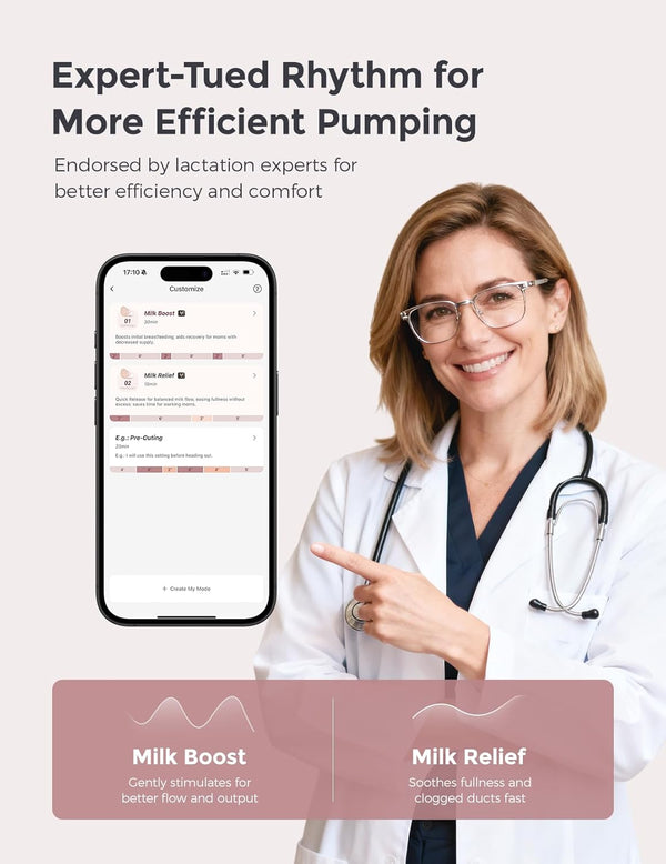 Momcozy Air 1 Wearable Breast Pump - Ultra-Slim Smart Hands-Free Pump with Wireless Charging Case