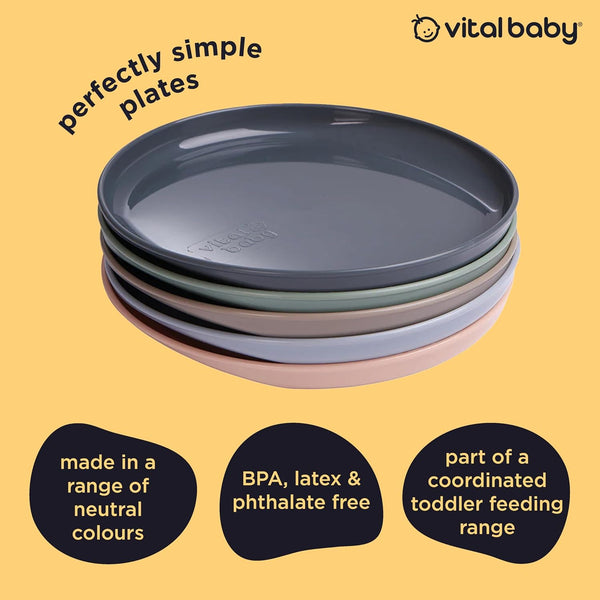Vital Baby Perfectly Simple Toddler Plate | BPA-Free Stackable Feeding Plate