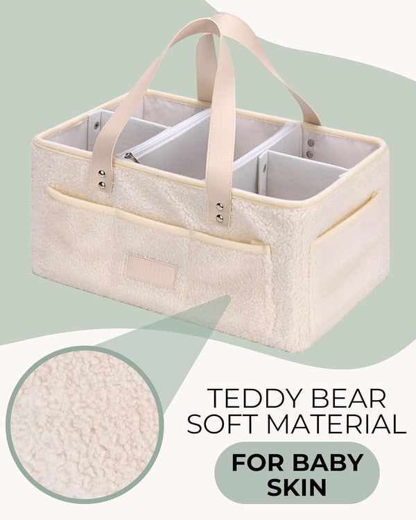 Little Baby Diaper Caddy Basket - Teddy