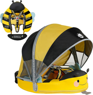 Mambobaby Non-Inflatable Chest Baby Float with Canopy - Bee