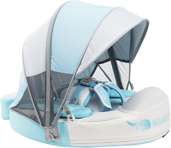 Mambobaby Non-Inflatable Chest Baby Float with Canopy - Angel