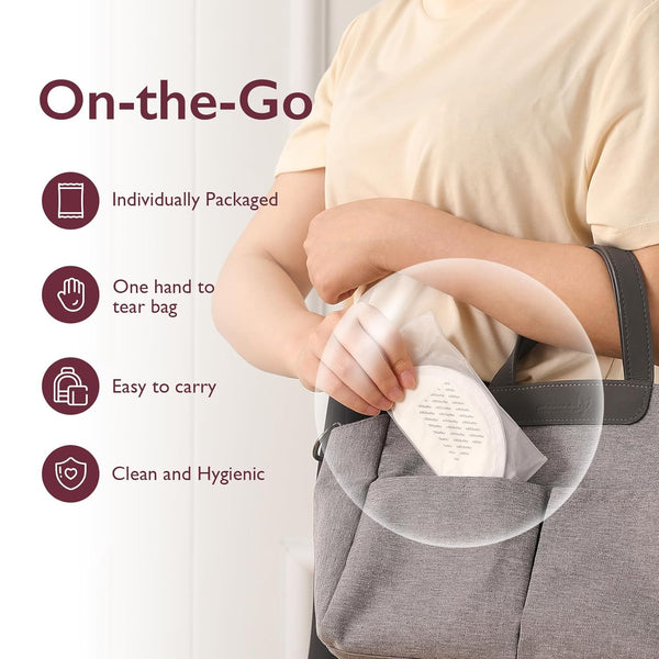 Momcozy Ultra-Thin Disposable Nursing Pads, Ultra-Absorbent and Breathable.