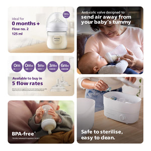 avent natural feeding single bottle 125 ml 900/01