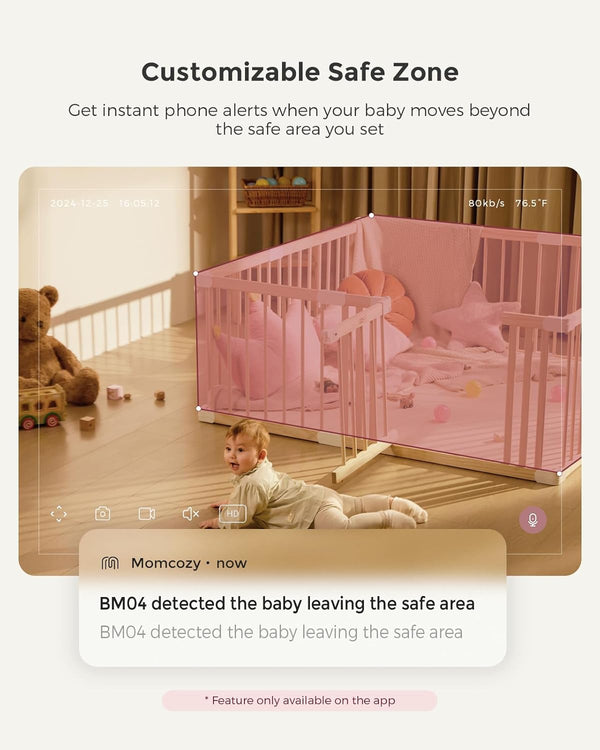 Momcozy Smart 1080P Baby Monitor with WiFi & Handheld Parent Unit – Secure 2-Way Talk & Night Vision