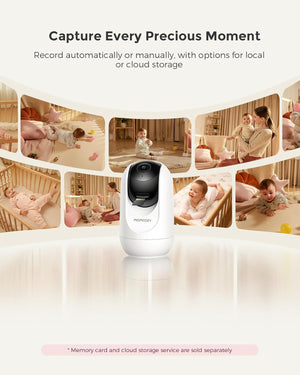Momcozy Smart 1080P Baby Monitor with WiFi & Handheld Parent Unit – Secure 2-Way Talk & Night Vision