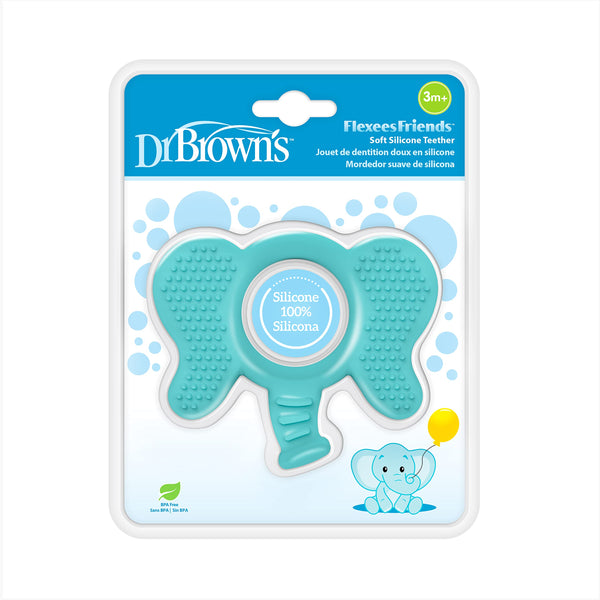 Dr. Brown's Flexees Elephant Silicone Teether Blue