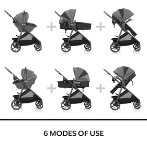 Evenflo® Shyft™ Intuiti+ Travel System with Revolve180™ LiteMax™ NXT &amp; SensorySoothe™