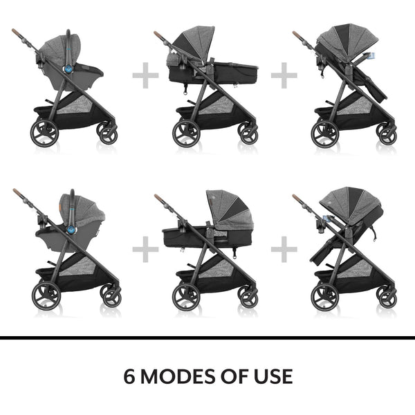 Evenflo® Shyft™ Intuiti+ Travel System with Revolve180™ LiteMax™ NXT &amp; SensorySoothe™