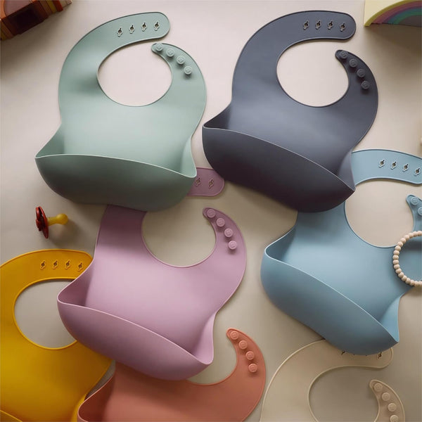 Moonkie Silicone Baby Bibs – Waterproof, BPA-Free Feeding Bibs (2-Pack)