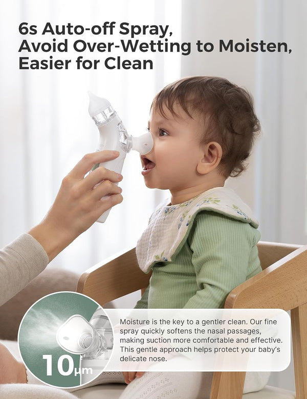 Momcozy BreezyClear™ 2-in-1 Electric Nasal Aspirator for Baby with Spray