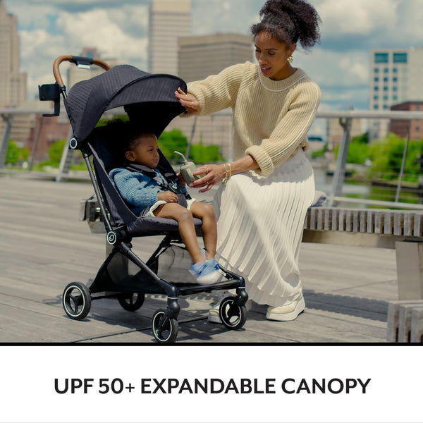 Evenflo Hummingbird™ Ultra-Lightweight Carbon Fiber Stroller Crest Grey