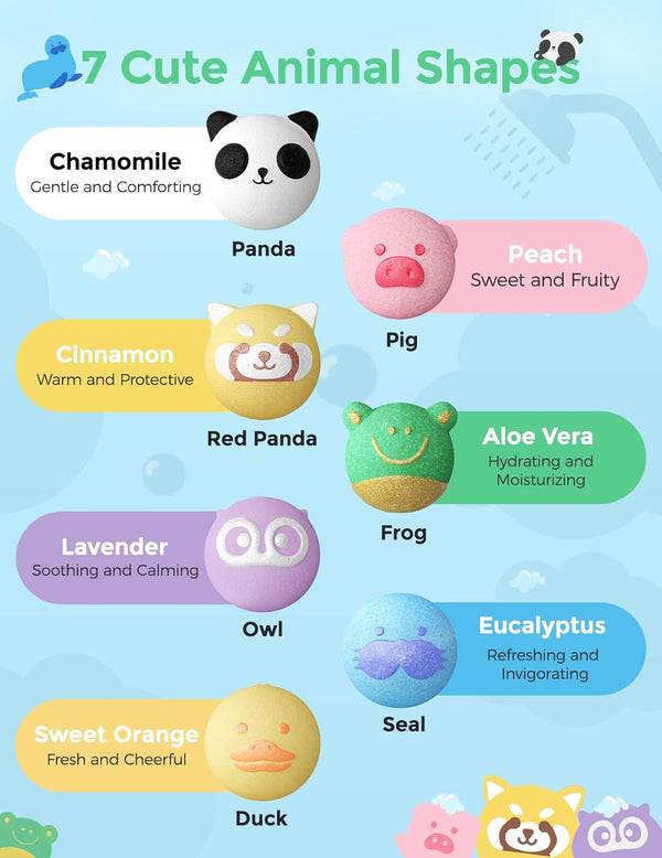 Momcozy Natural & Organic Essential Oil Bath Bombs 14Pcs Ab001
7Animal Shaoes