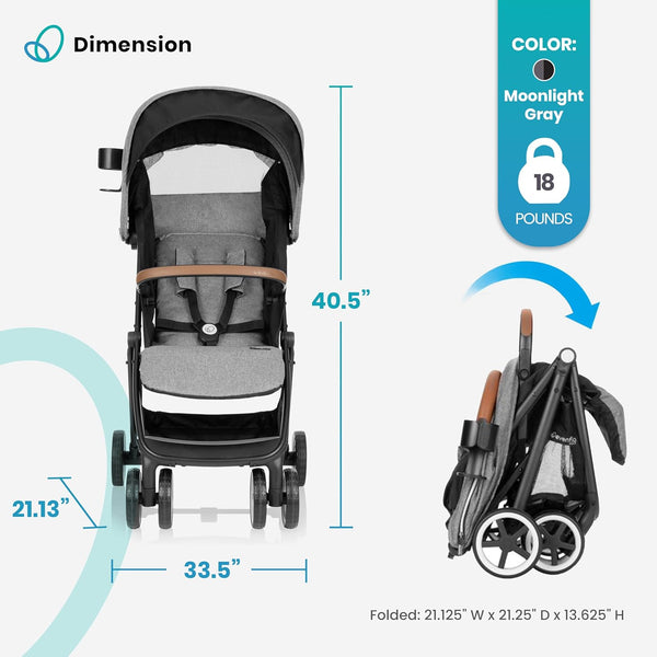 Evenflo® Gold Otto™ Self-Folding Stroller Moonstone Gray