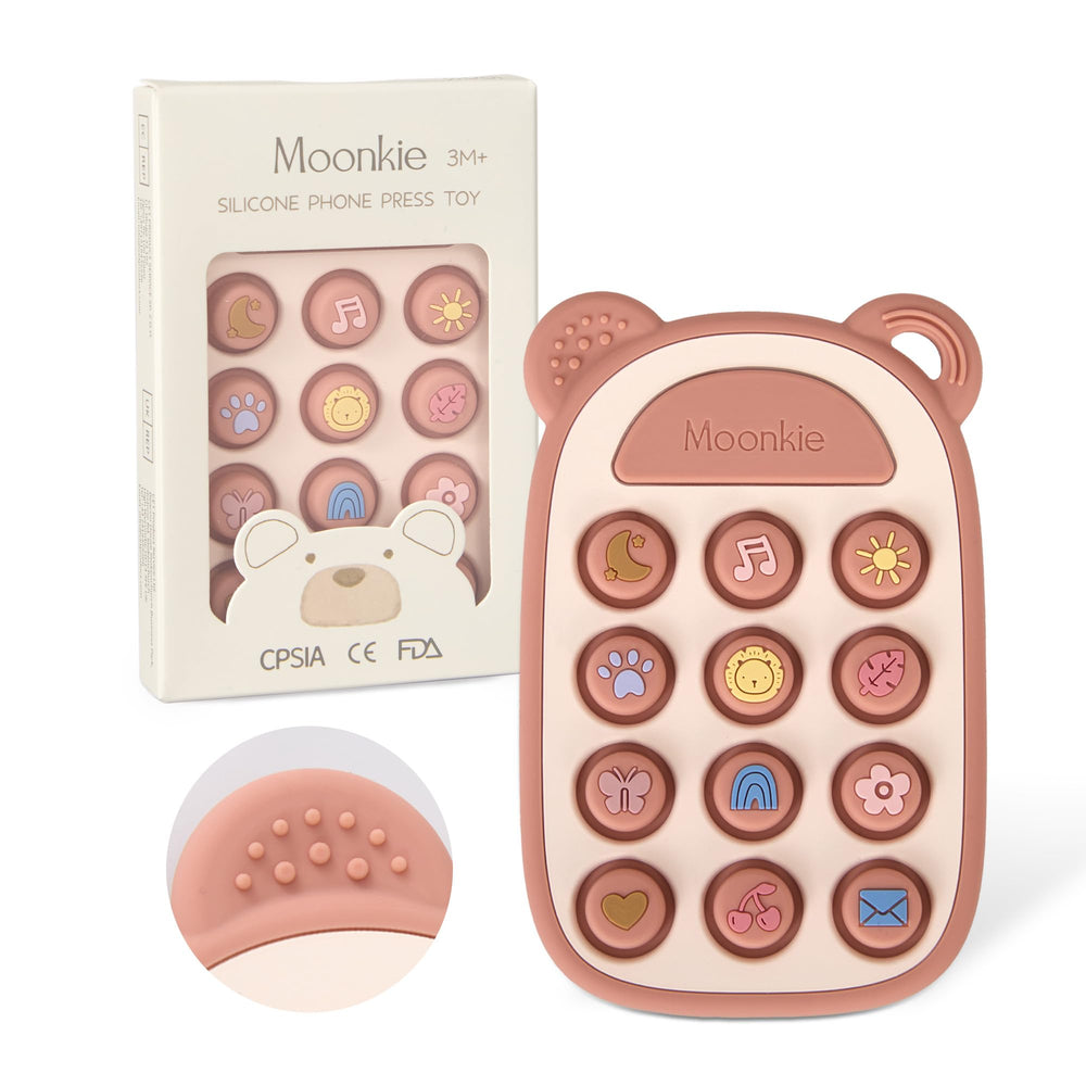 Moonkie Silicone Press Phone Teething Toy