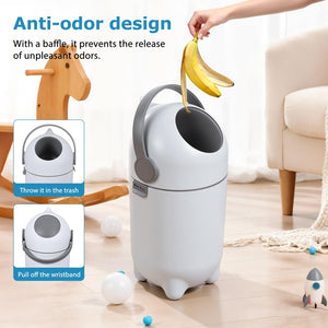 Purebaby Diaper Pail –  Odor-Control Diaper Bin