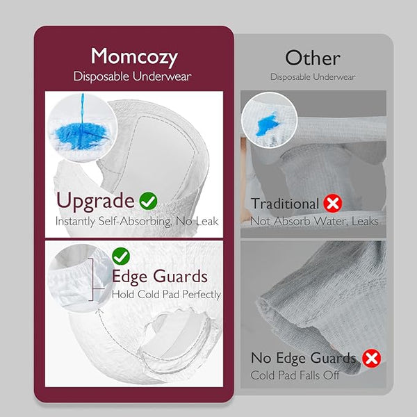 Momcozy High-Waist Disposable Postpartum Underwear – Leak-Proof
