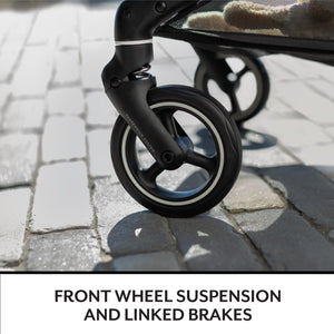 Evenflo Hummingbird™ Ultra-Lightweight Carbon Fiber Stroller Crest Grey