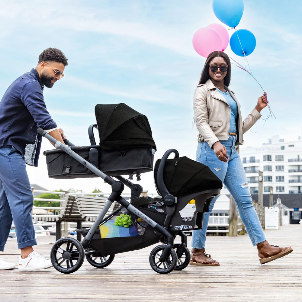 Evenflo® Pivot Xpand™ Modular Travel System with LiteMax™ Infant Car Seat – Ayrshire Black