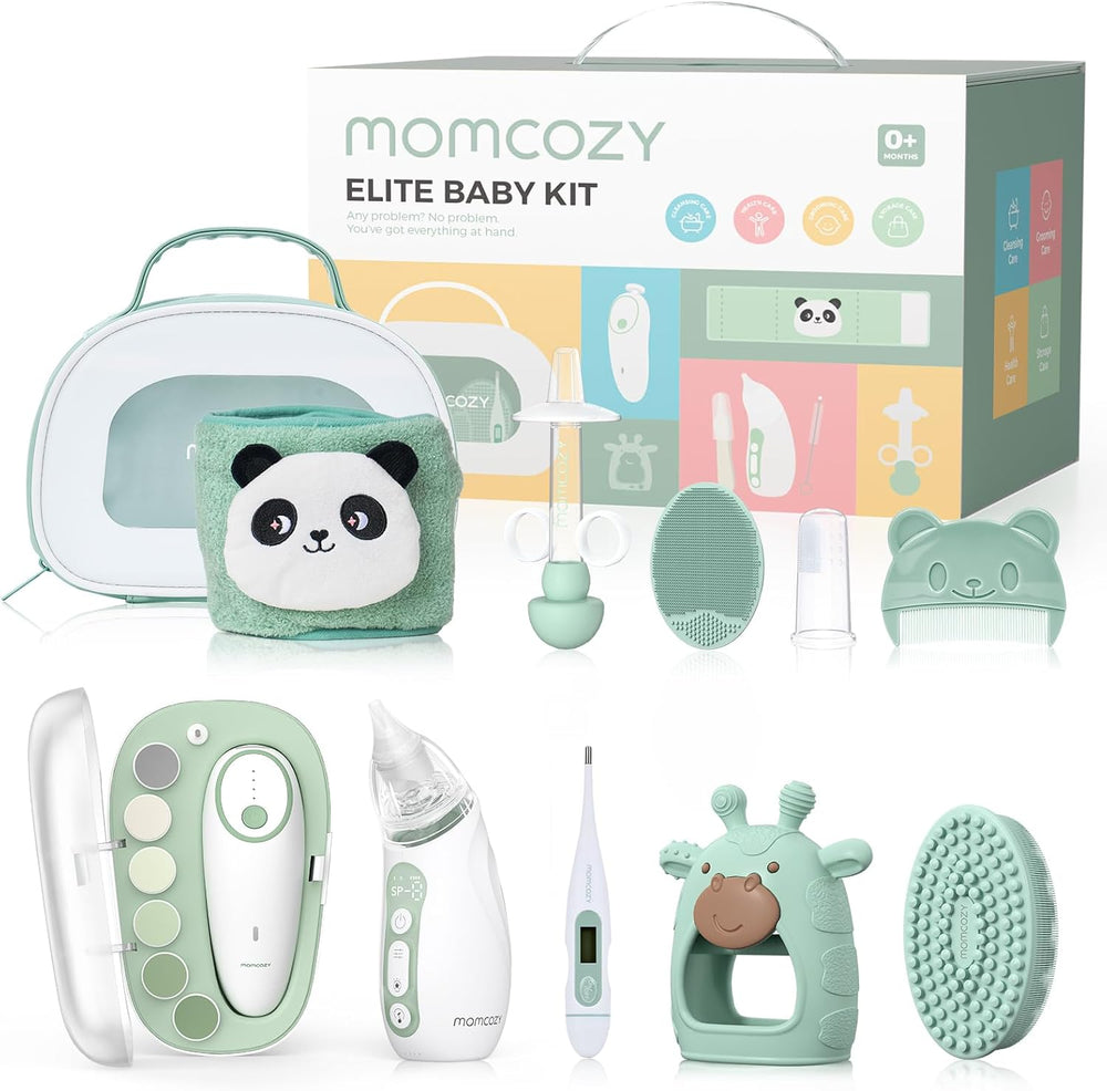 Momcozy Elite Baby Healthcare & Grooming Kit – 10pc All-in-1 Newborn Essentials Gift Set