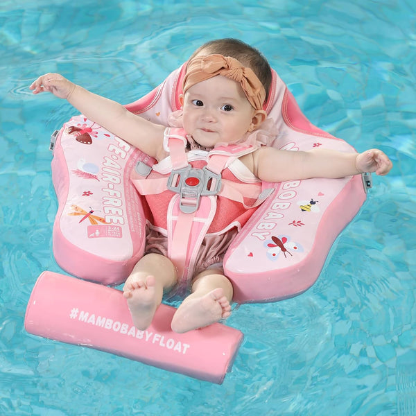 Mambobaby Non-Inflatable Chest Baby Float with Canopy - Butterfly