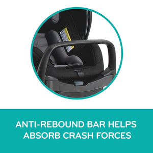 Evenflo® Pivot Xpand™ Modular Travel System with LiteMax™ Infant Car Seat – Ayrshire Black
