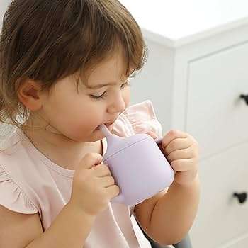 Moonkie Silicone Baby Sippy Cup – 3-Stage Training Cup with Spout, Straw & Open Cup