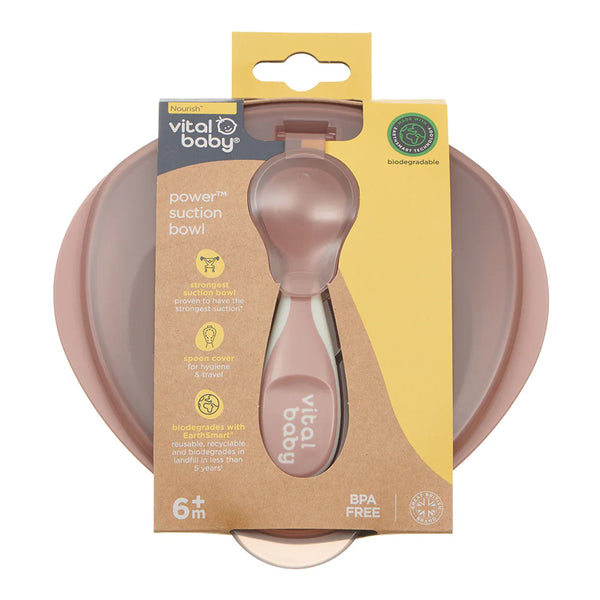 Vital Baby Power Suction Bowl Leakproof Spoon Set