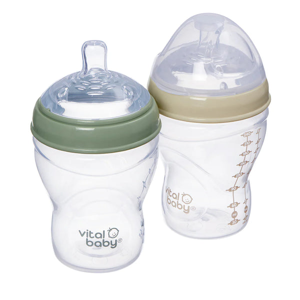 Vital Baby Bottle 240Ml 2Pk Anti-Colic Feeding Set