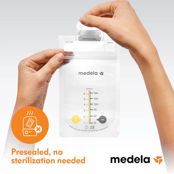 Medela Breastmilk Storage Bags 25 Pcs Double Seal