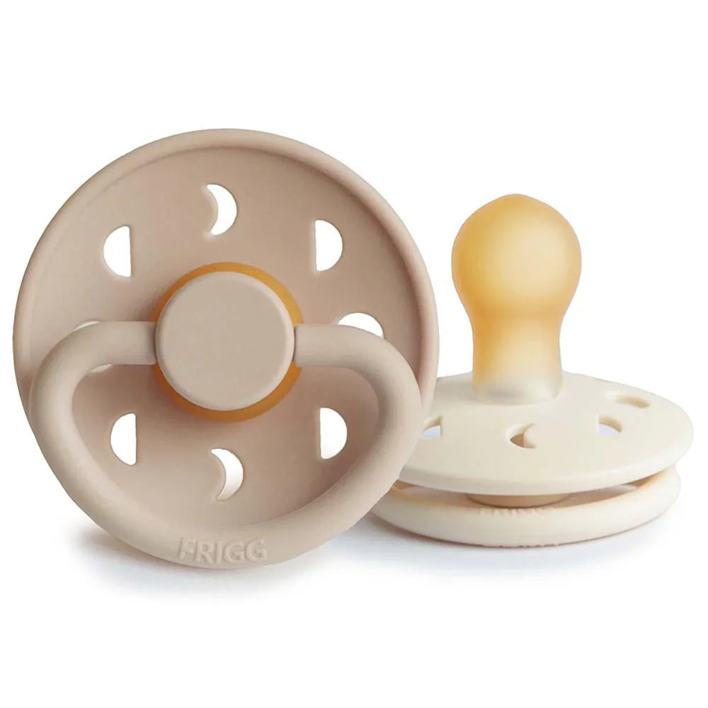Frigg Moon Phase Latex Pacifier 2-Pack Cream/Croissant
