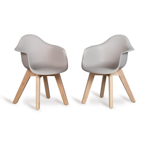 Quax Kids Chair Grey Set Of 2, Child-Sized Seating