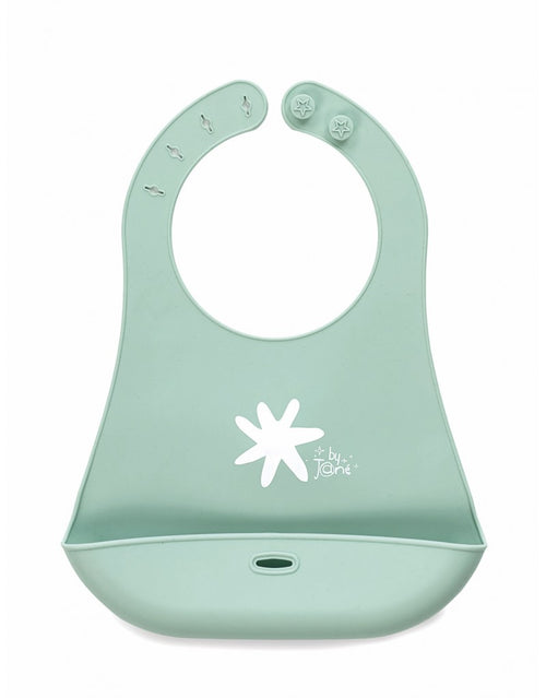 Jane Snap Baby Silicone Bib- Mint