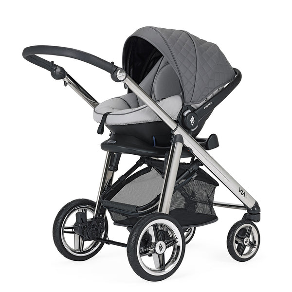 Bebecar Set Pram Via+ With Car Seat & Bag Sp-033