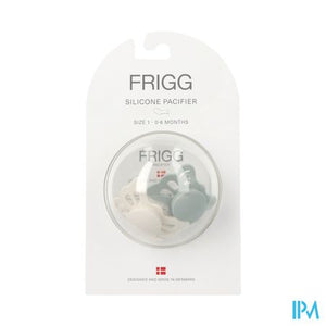FRIGG Butterfly Silicone Pacifier 0-6M 2 Pack Cream/Sage