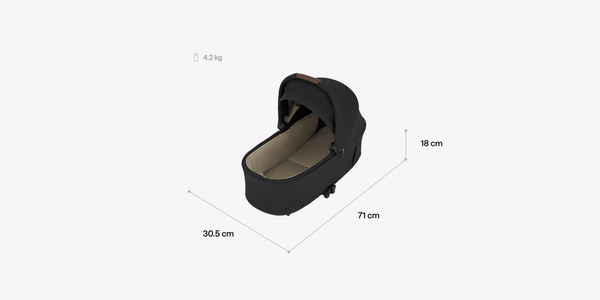 Anex Air-Q Foldable Newborn Carrycot Vanille – Cabin Size