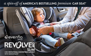 Evenflo® Revolve360™ Slim 2-in-1 Rotational Car Seat with SensorSafe™ obsidian black