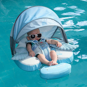 Mambobaby Non-Inflatable Chest Baby Float with Canopy - Angel