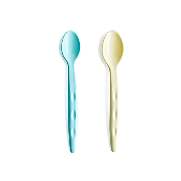 BABYJEM BABY FOOD SPOON 2 PCS/BLUE-YELLOW