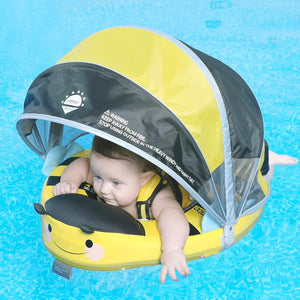 Mambobaby Non-Inflatable Chest Baby Float with Canopy - Bee