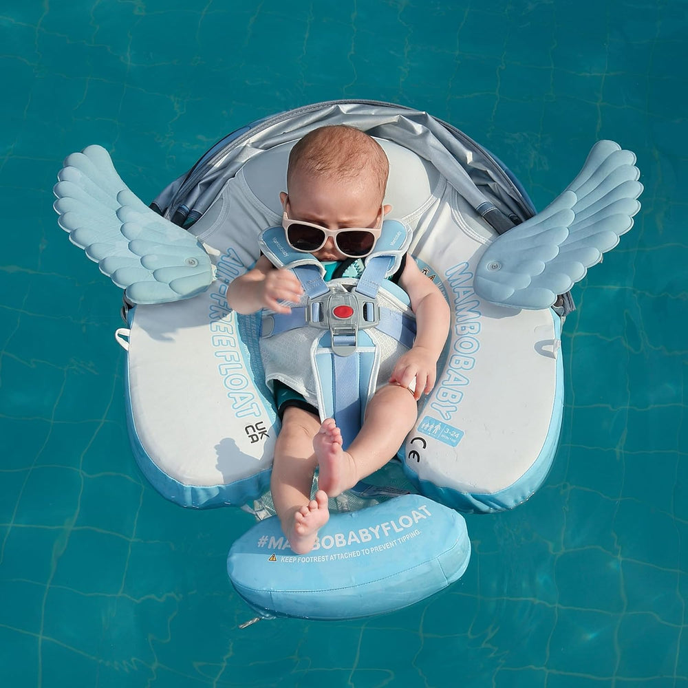 Mambobaby Non-Inflatable Chest Baby Float with Canopy - Angel