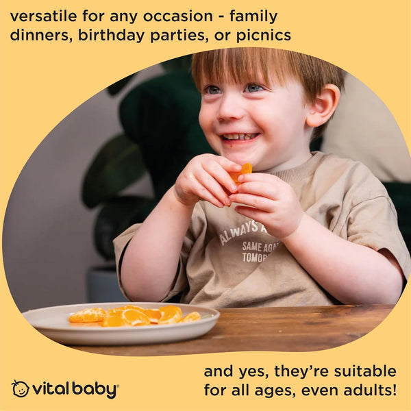 Vital Baby Perfectly Simple Toddler Plate | BPA-Free Stackable Feeding Plate