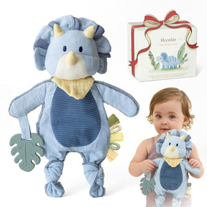 Moonkie Dino Baby Lovey  - Security Blanket & Sensory Toy