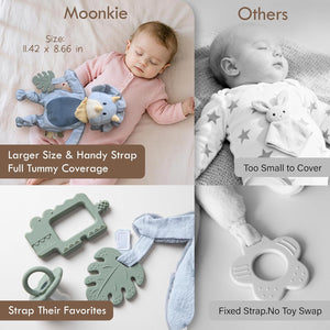 Moonkie Dino Baby Lovey  - Security Blanket & Sensory Toy
