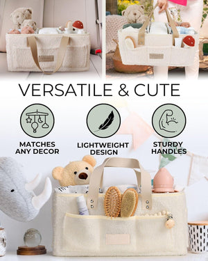 Little Baby Diaper Caddy Basket - Teddy